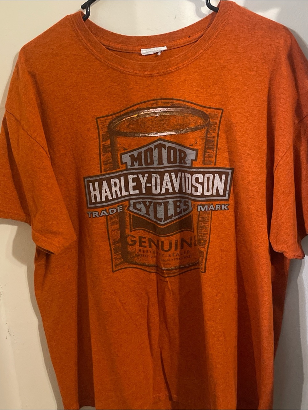 Harley-Davidson Orange Heather Short Sleeve Logo T-Shirt